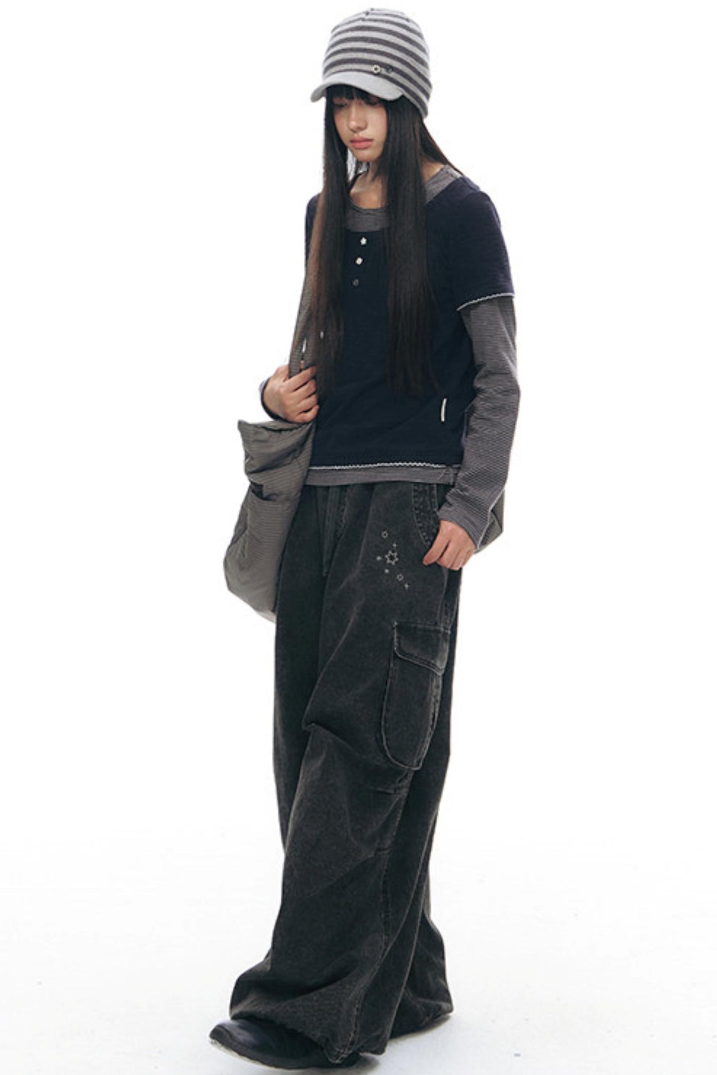 Vintage Weite Retro-Hosen