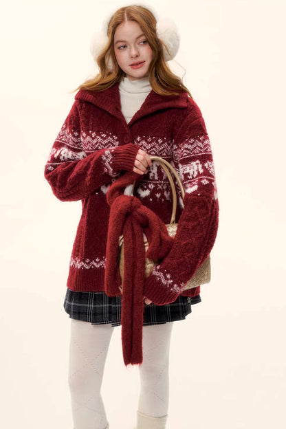 Fair Isle Knit Cardigan