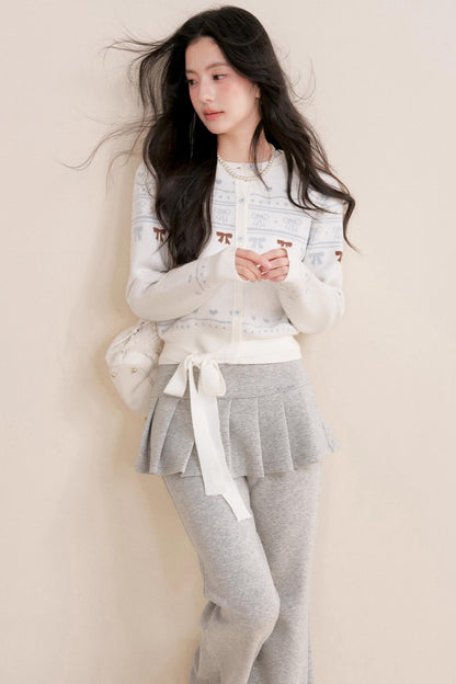 Ballet A-Line Pleated Skirt Bootcut Pants