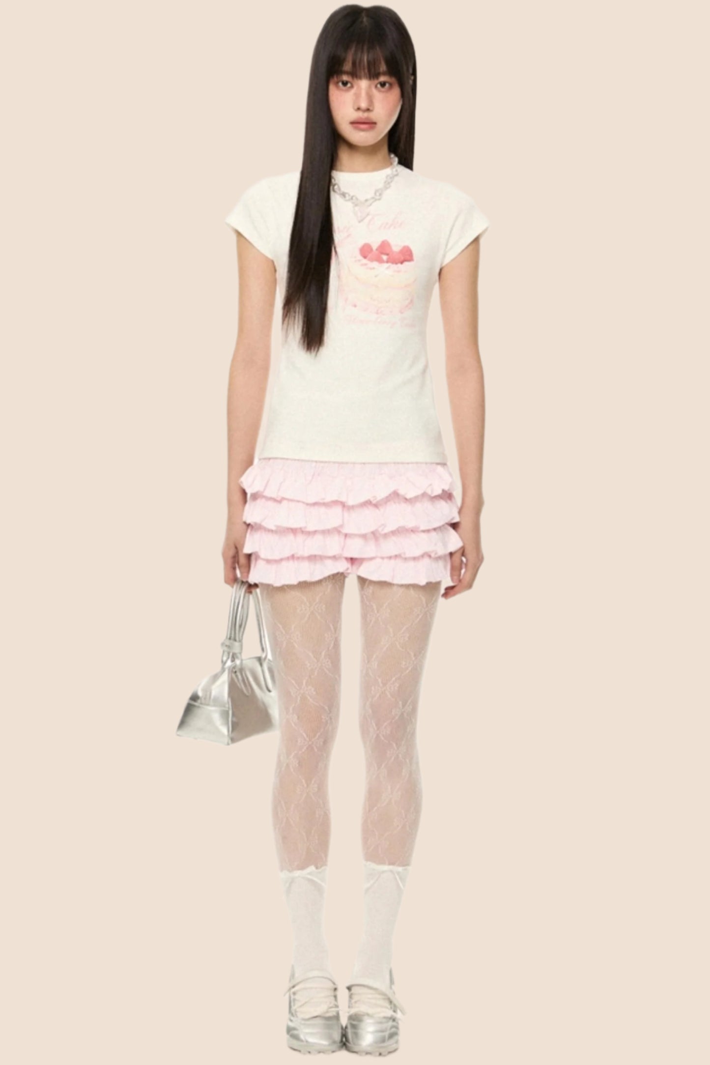 French Fluffy High-Waist Skirt