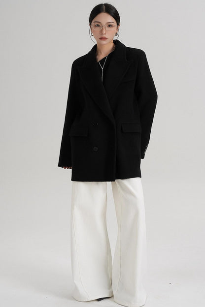 Medium-Length Temperament Wool Coat