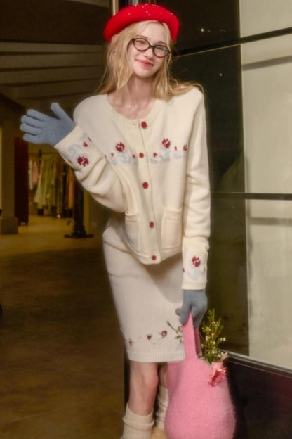 Snow Berry Wool Sweater Set-Up