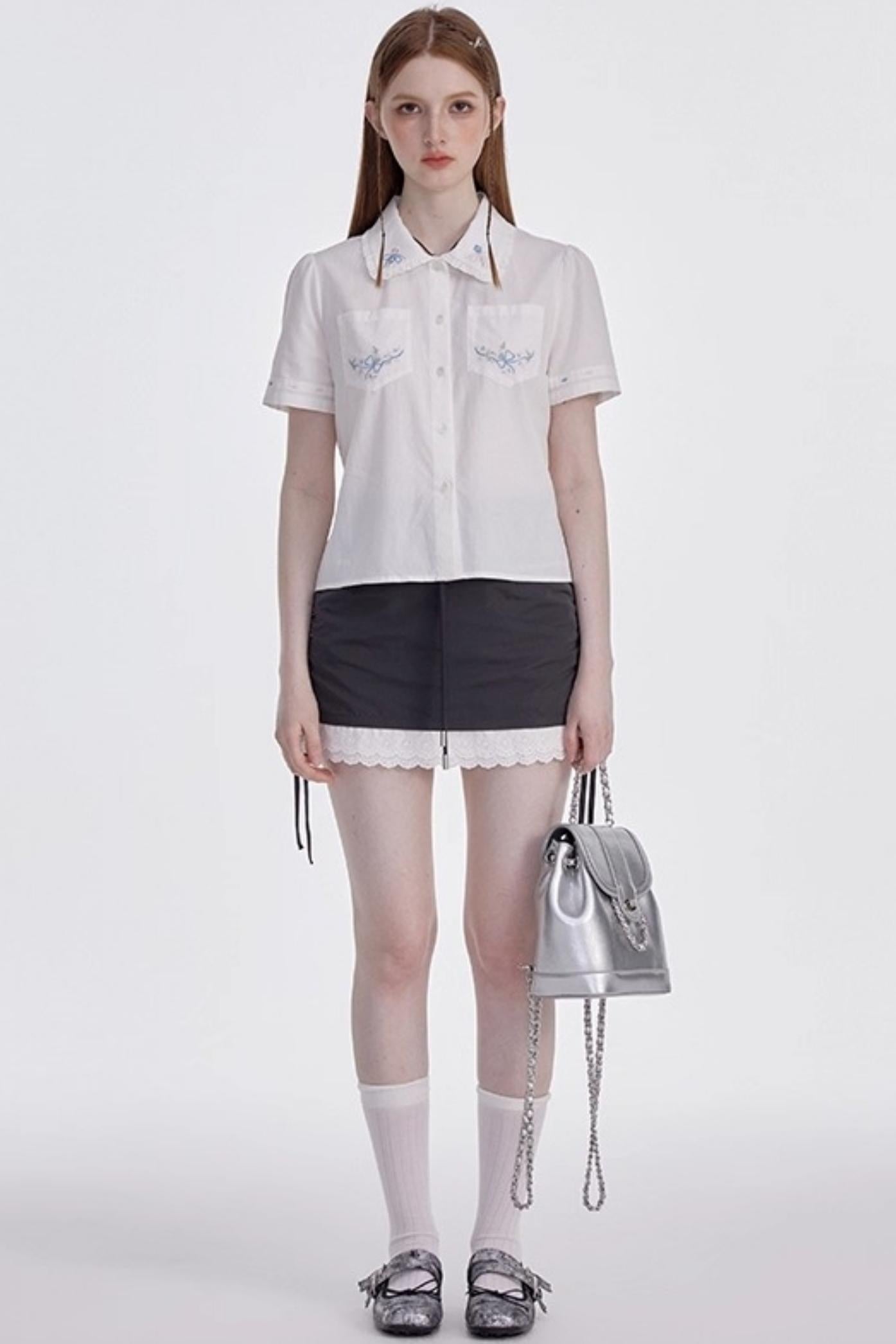 White Shirt Skirt Set-Up