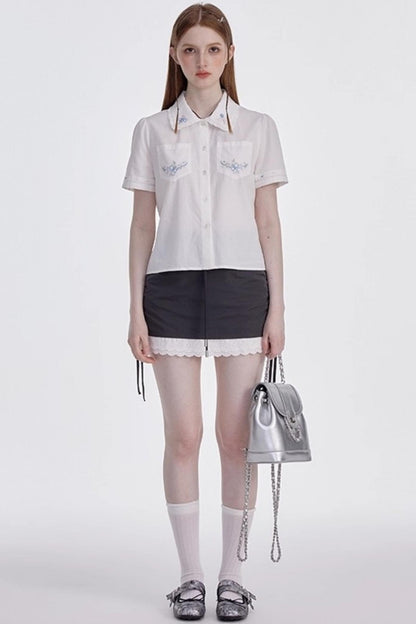 White Shirt Skirt Set-Up