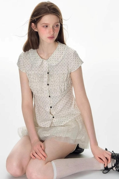 Nap Dot Mesh Culottes Set-Up