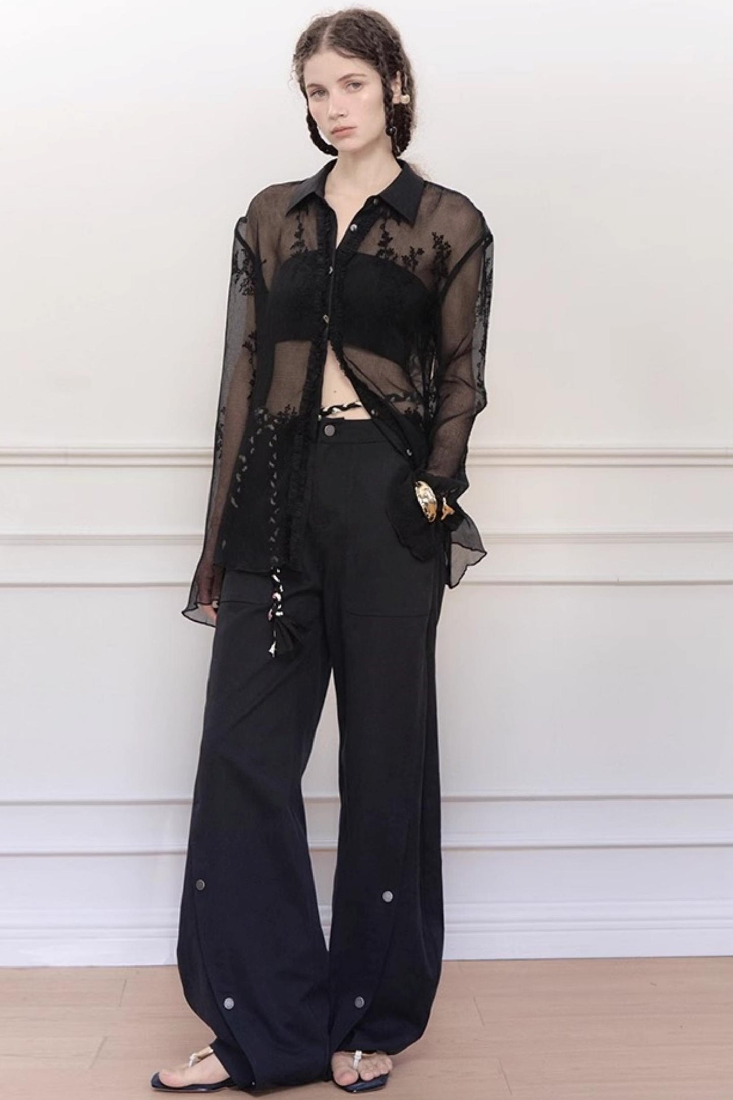 French Lace Long Sleeve Shirt