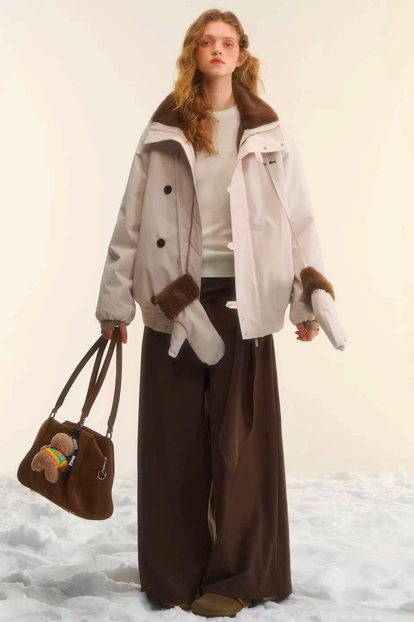 Retro Wide-Leg Tie-Up Pants