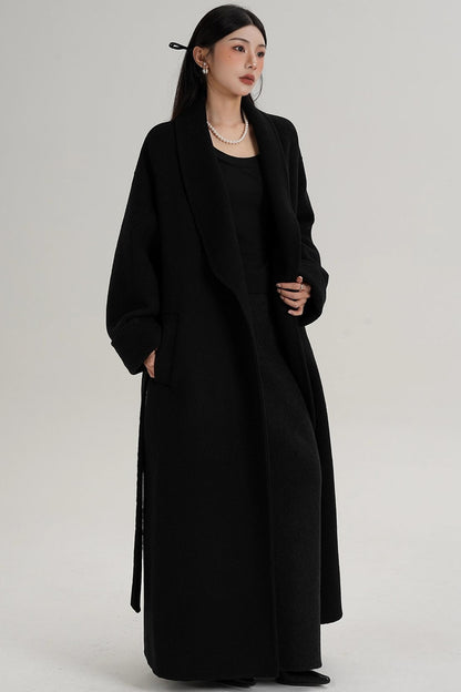 Elegant Wool Lapel Coat