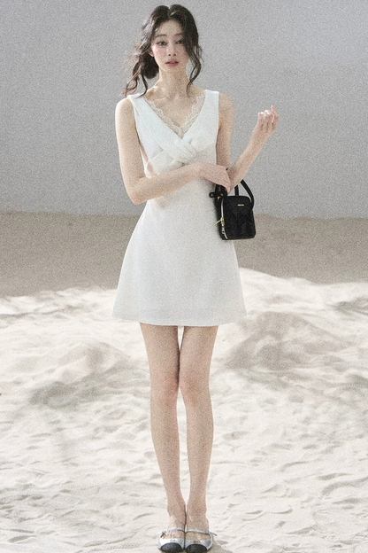 Moonlight Lace V-Neck Dress Set-Up