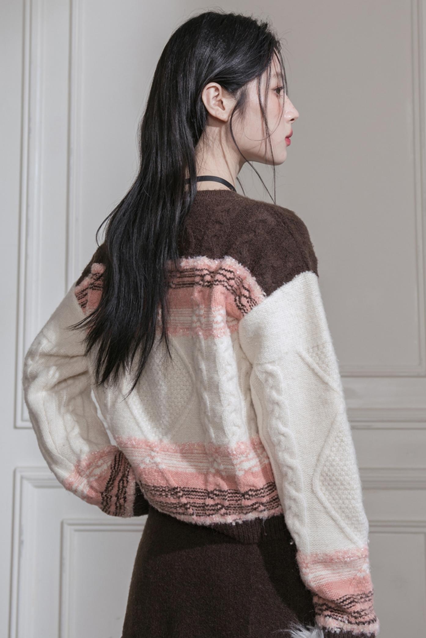 Sunset Gradient Knit Top & Skirt Set