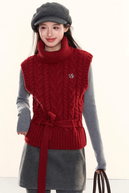 Vintage Cable Knit Vest