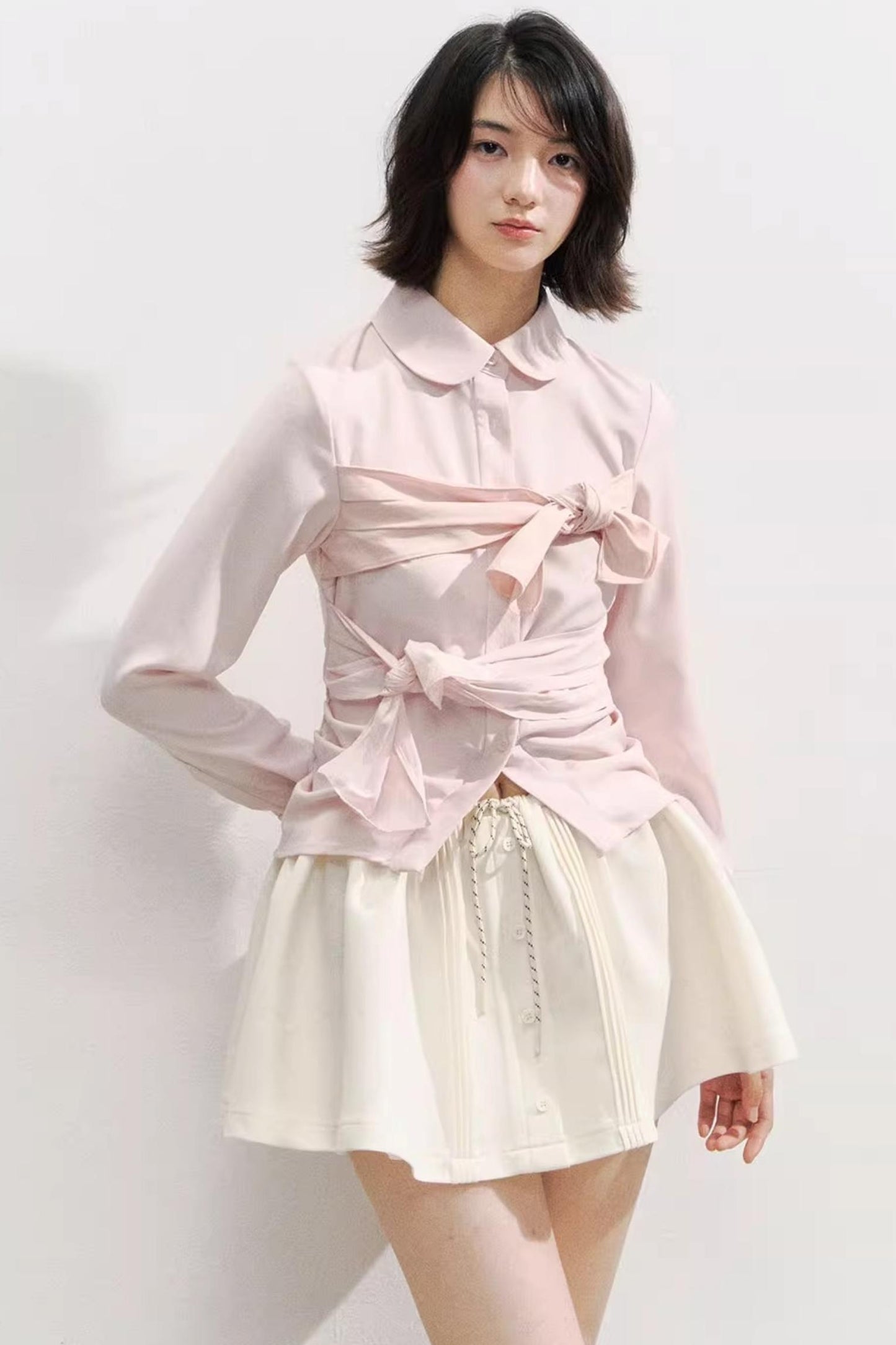 Butterfly Strap Long-Sleeved Shirt