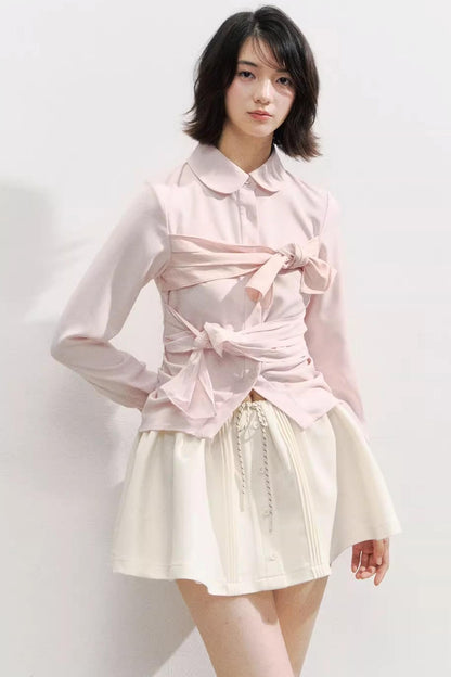 Butterfly Strap Long-Sleeved Shirt