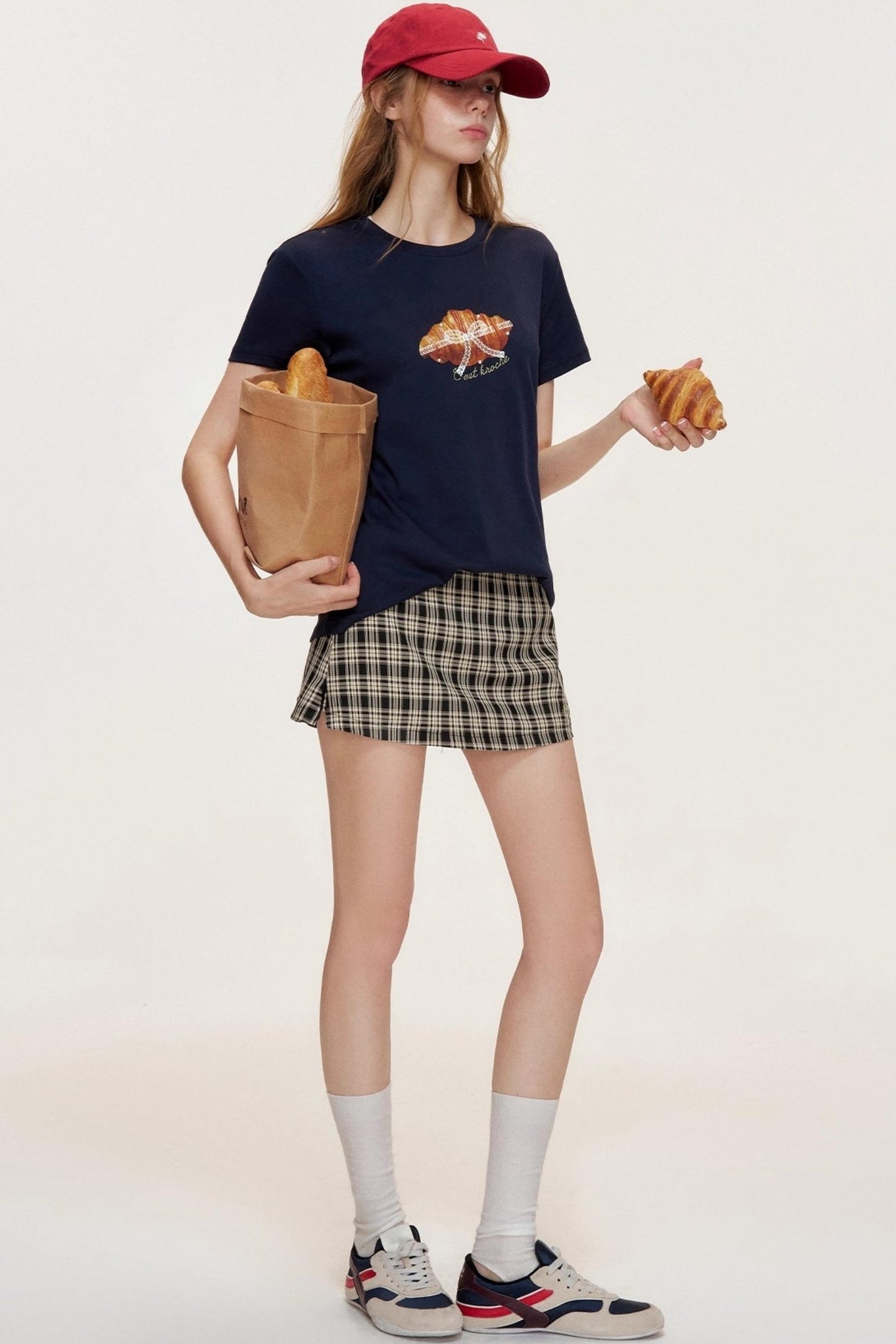 Croissant Lace Short Sleeve T-Shirt