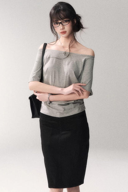 Off-Shoulder Stretchy Summer Top