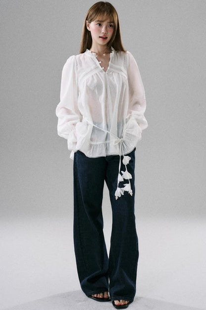 Symphony Acetate Flower Top