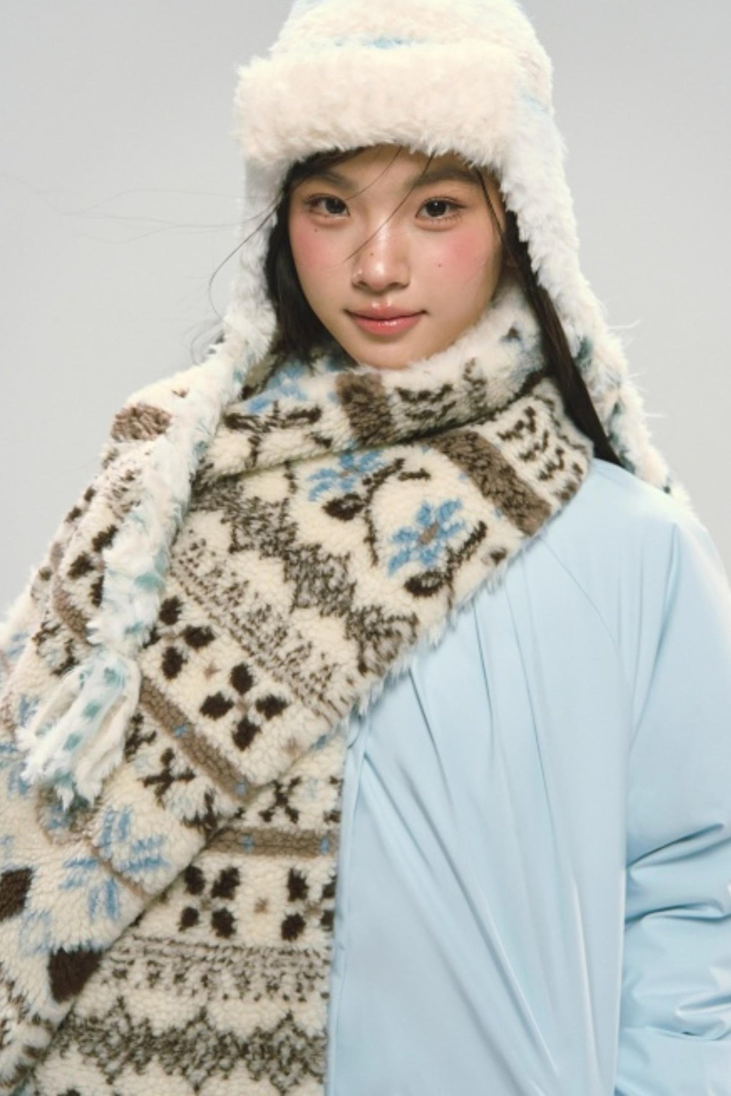 Fair Isle Plush Scarf