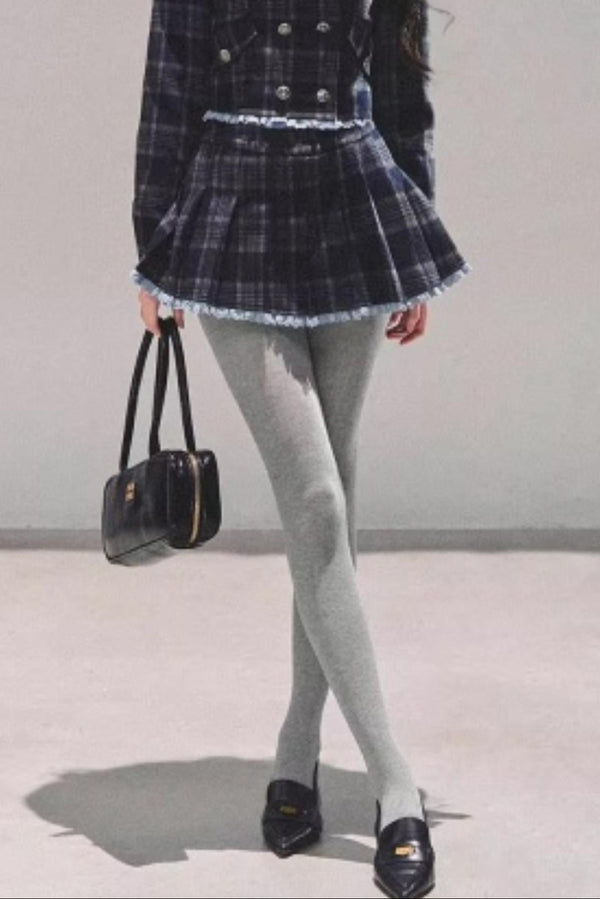 Proust Blue Plaid Suit Set-Up