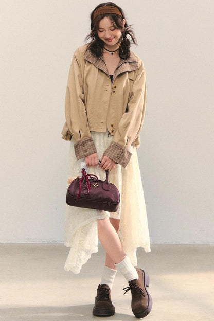 Patchwork Cocoon Jacket Set-Up