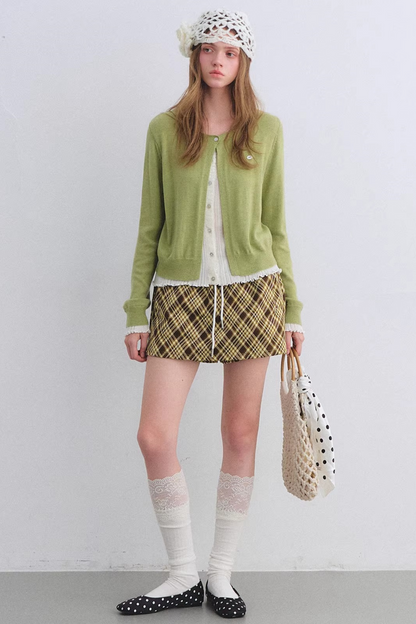 Color-Blocking Knit Cardigan