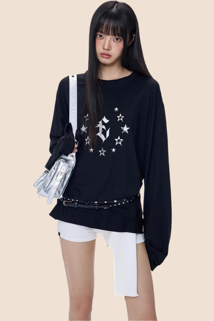 American Star Print Long Sleeve T-Shirt