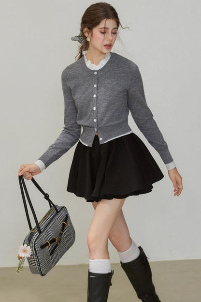 Knitted Polka Dot Cardigan