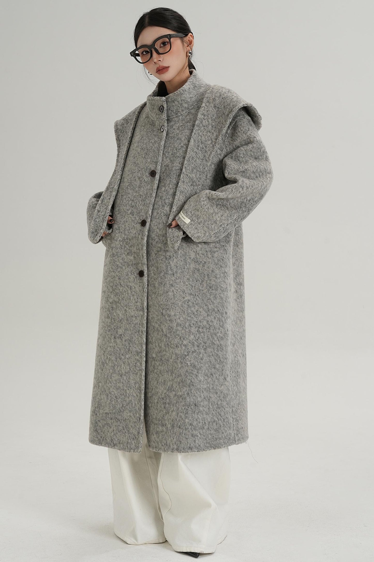 Temperament Stand-Up Woolen Jacket