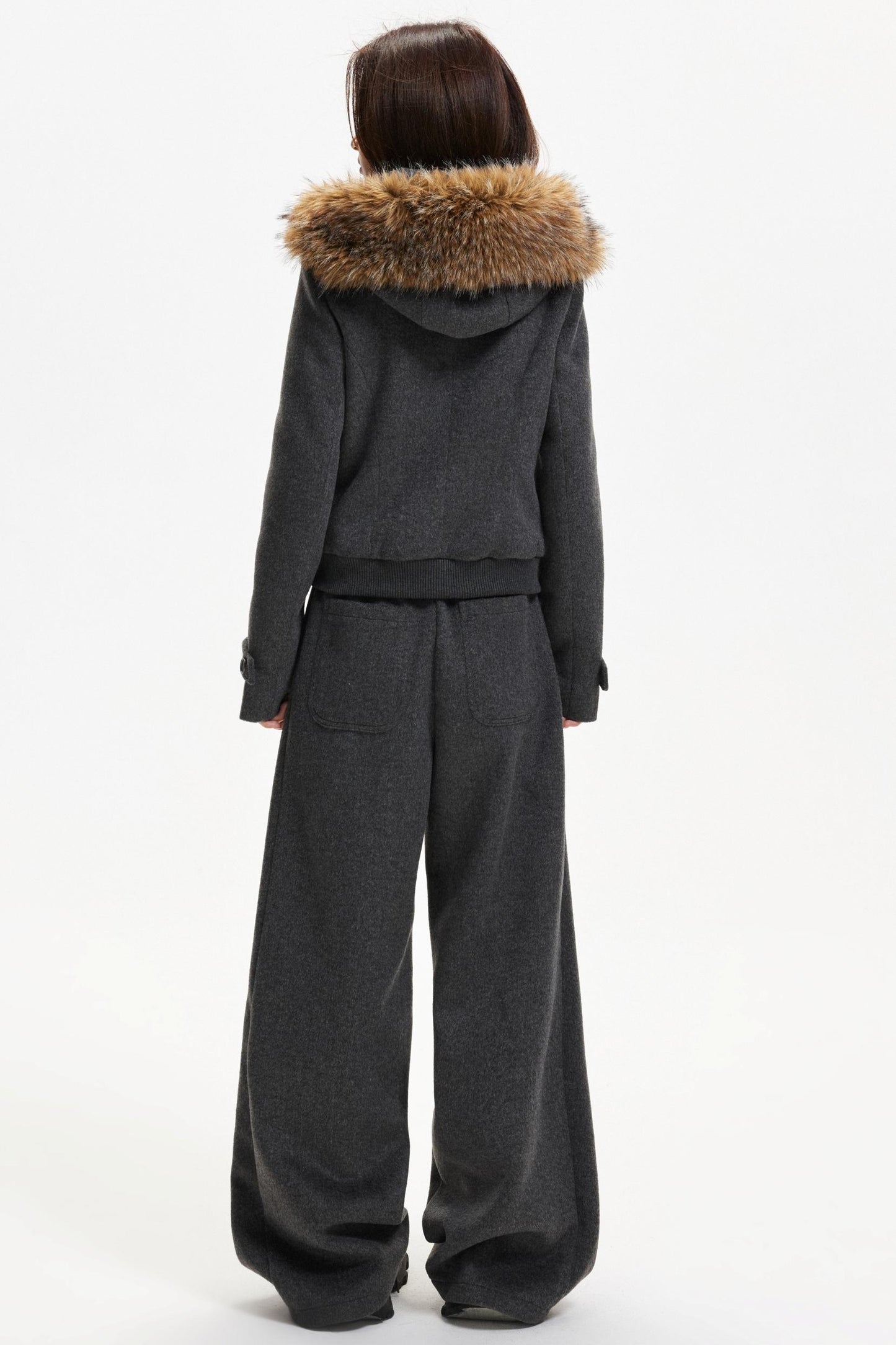 Retro Woolen Jacket & Pants Set-Up