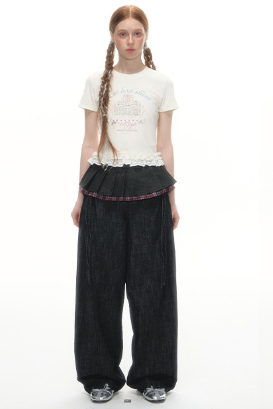 Lace-Trimmed Summer Tee