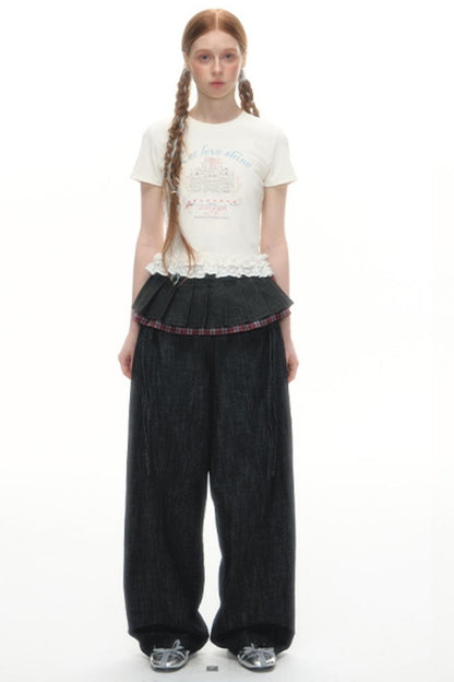 Lace-Trimmed Summer Tee