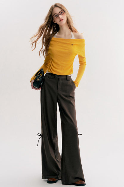 Lazy French Halterneck Knit Top