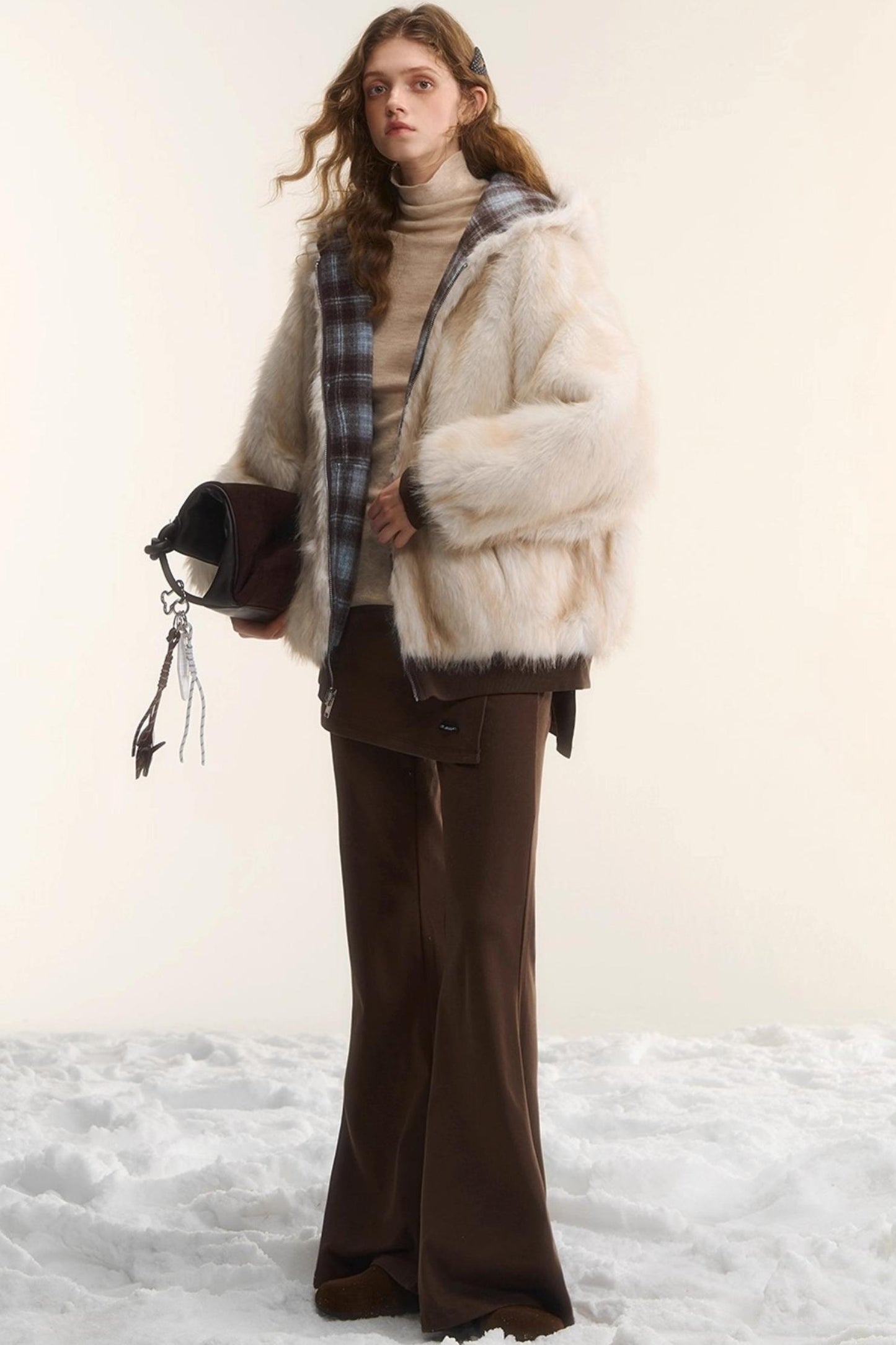 Irregular Flared Knit Pants