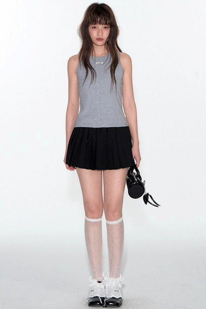 Detachable Lace Stitched Tank Top