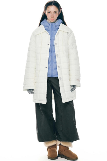 Light Quilted Mid-Length Coat
