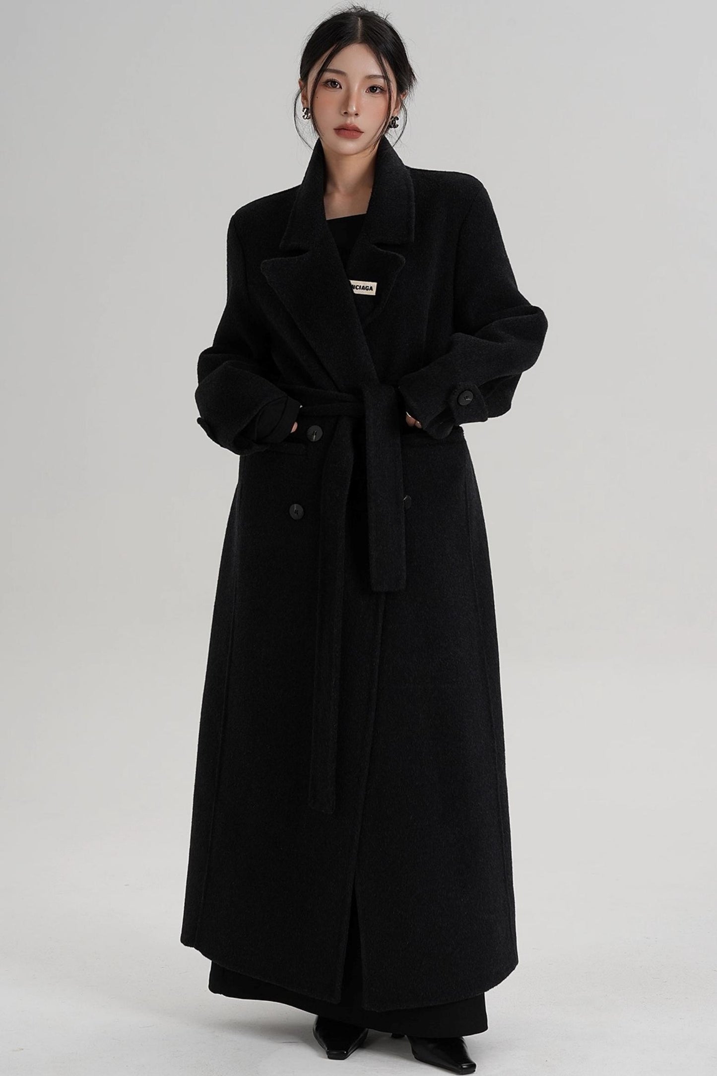 Temperament Long Wool Coat