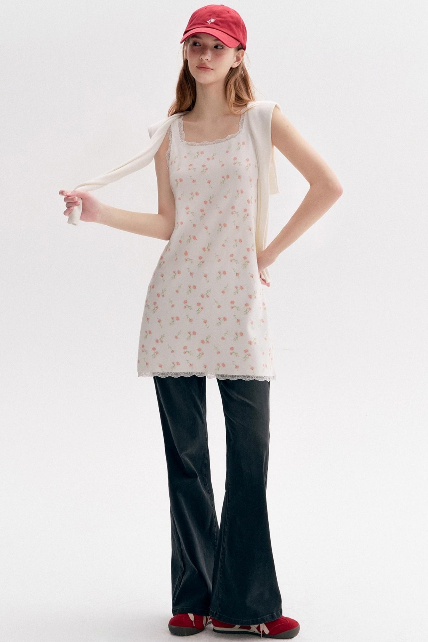 Daisy Whisper Knit Vest Dress