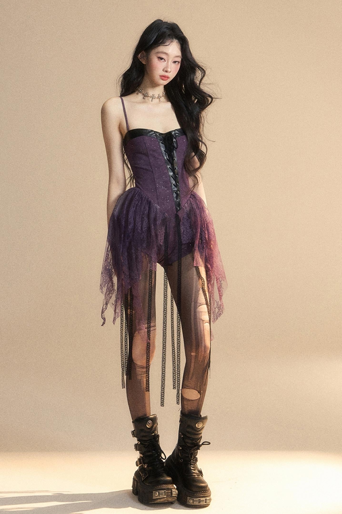 Lace Halter Mini Dress