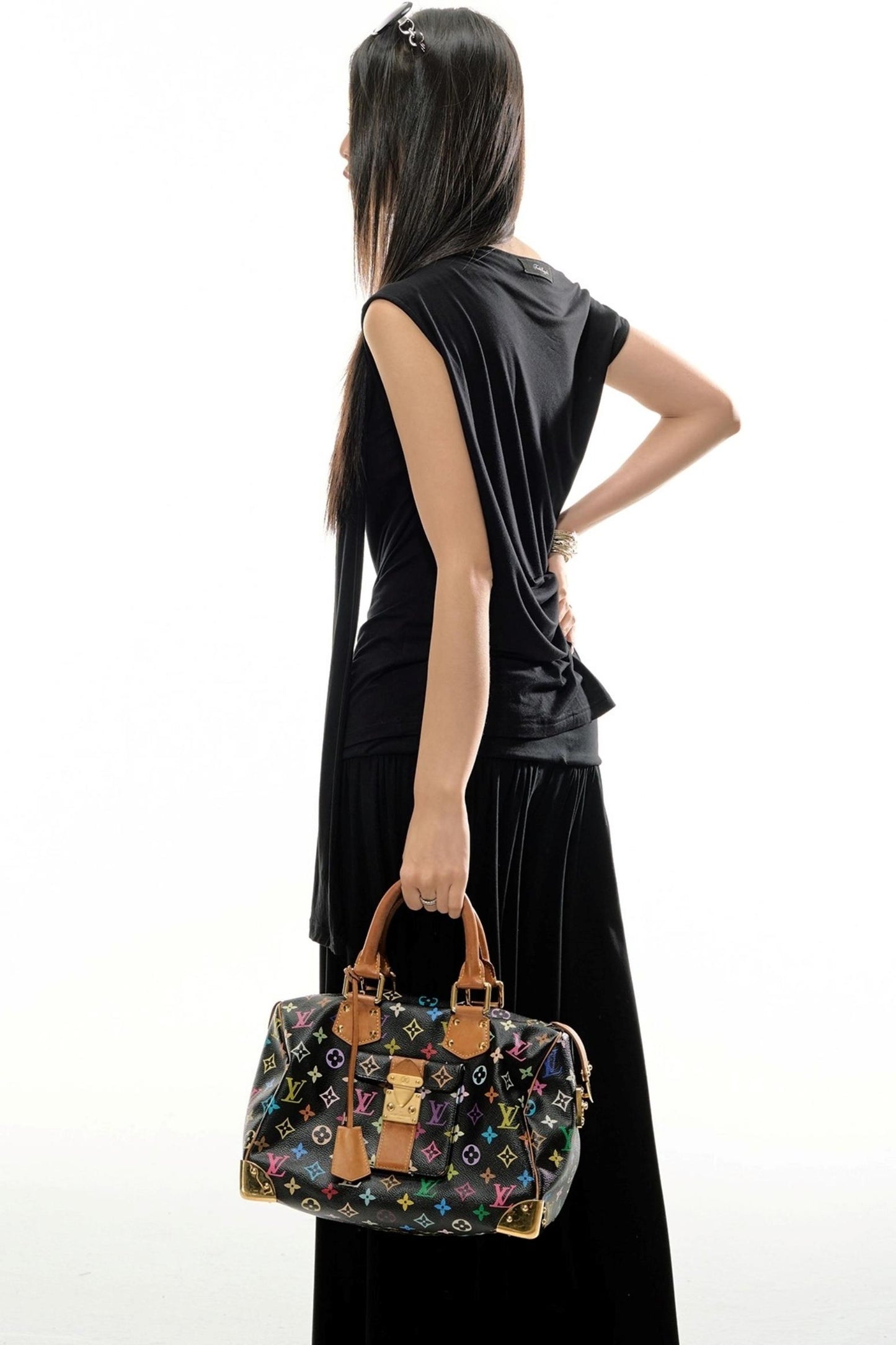 Silk Pleated Vest Pants Set-Up