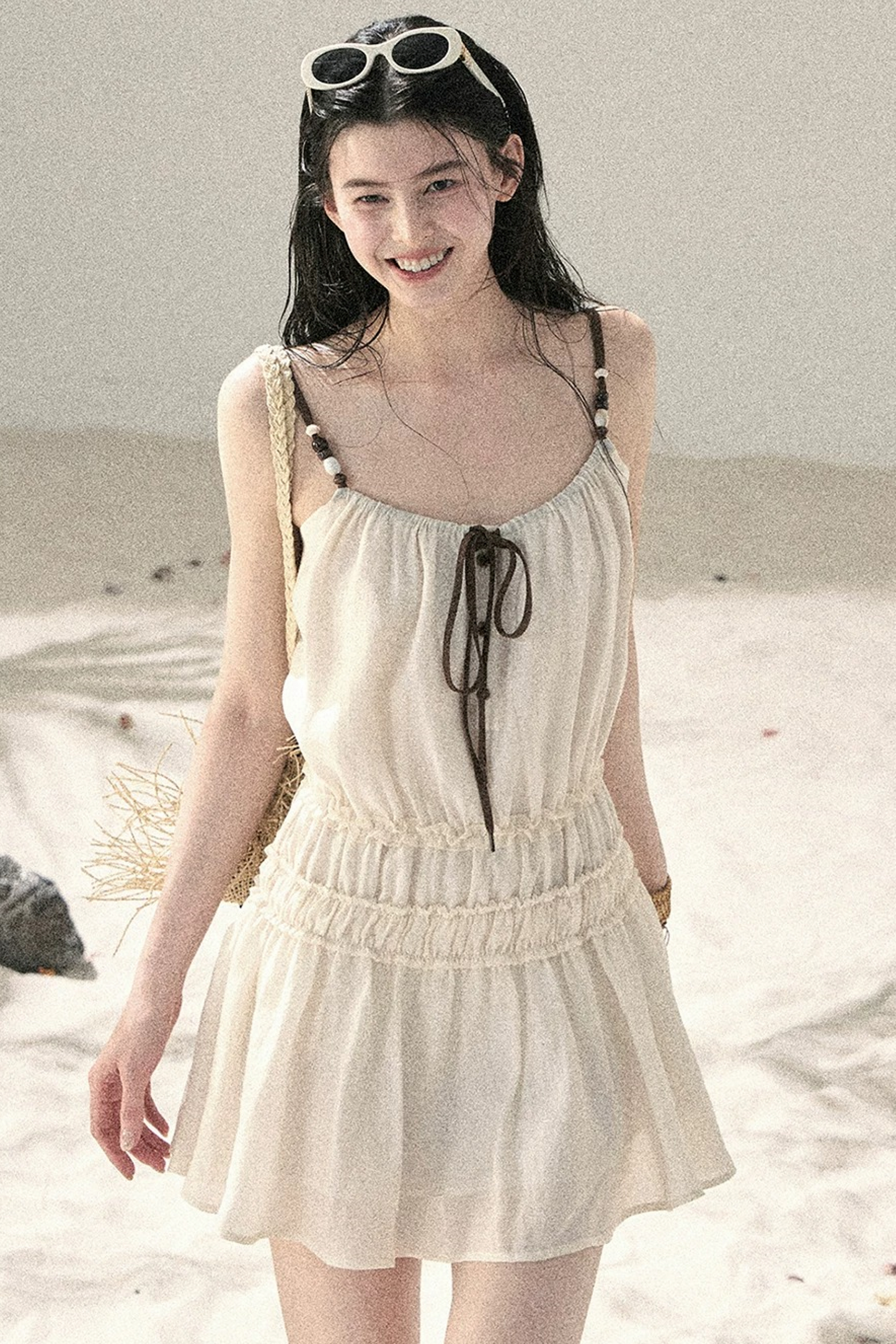 Französisches Sommerkleid mit Trägern
