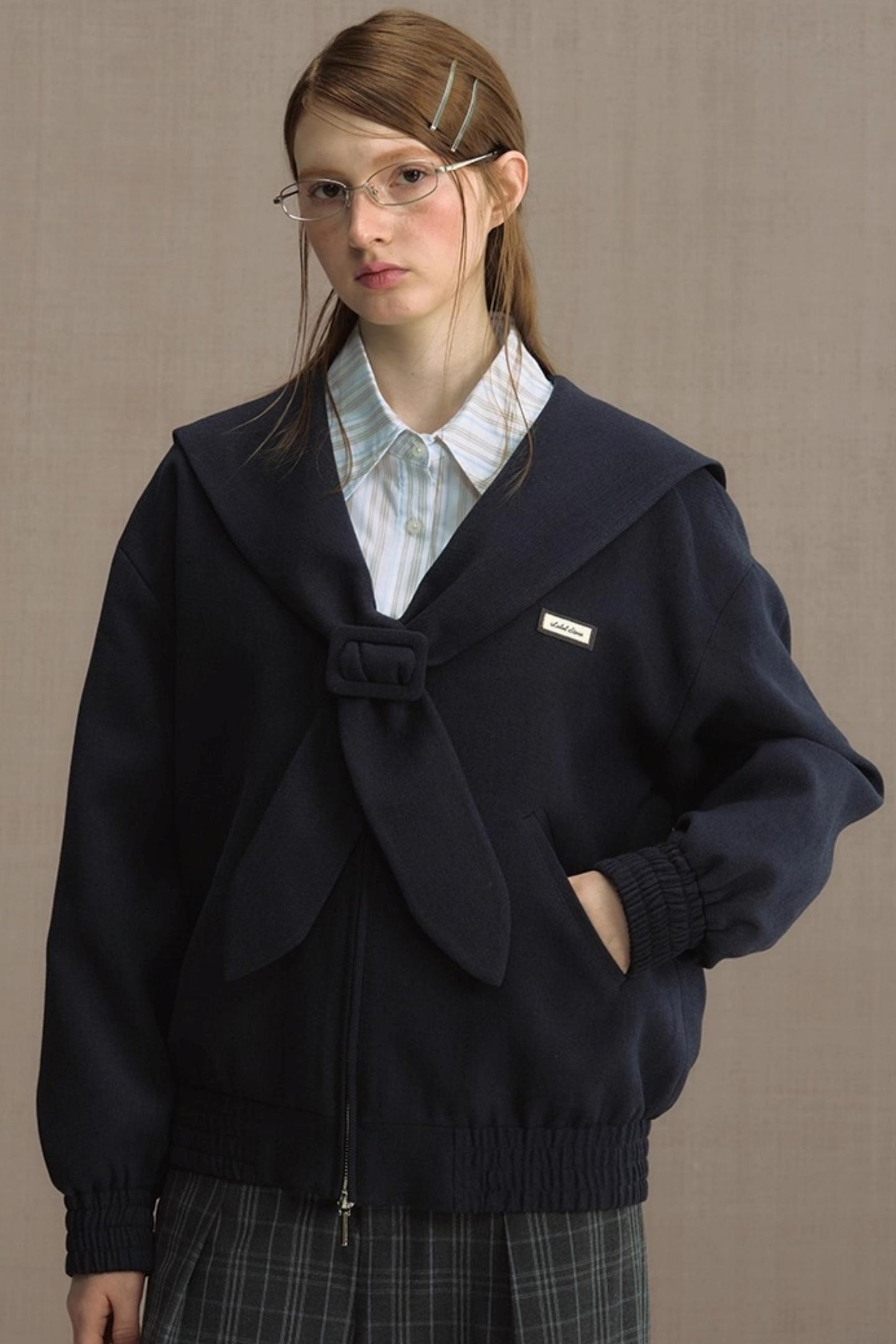Mariner Navy Cropped Jacket