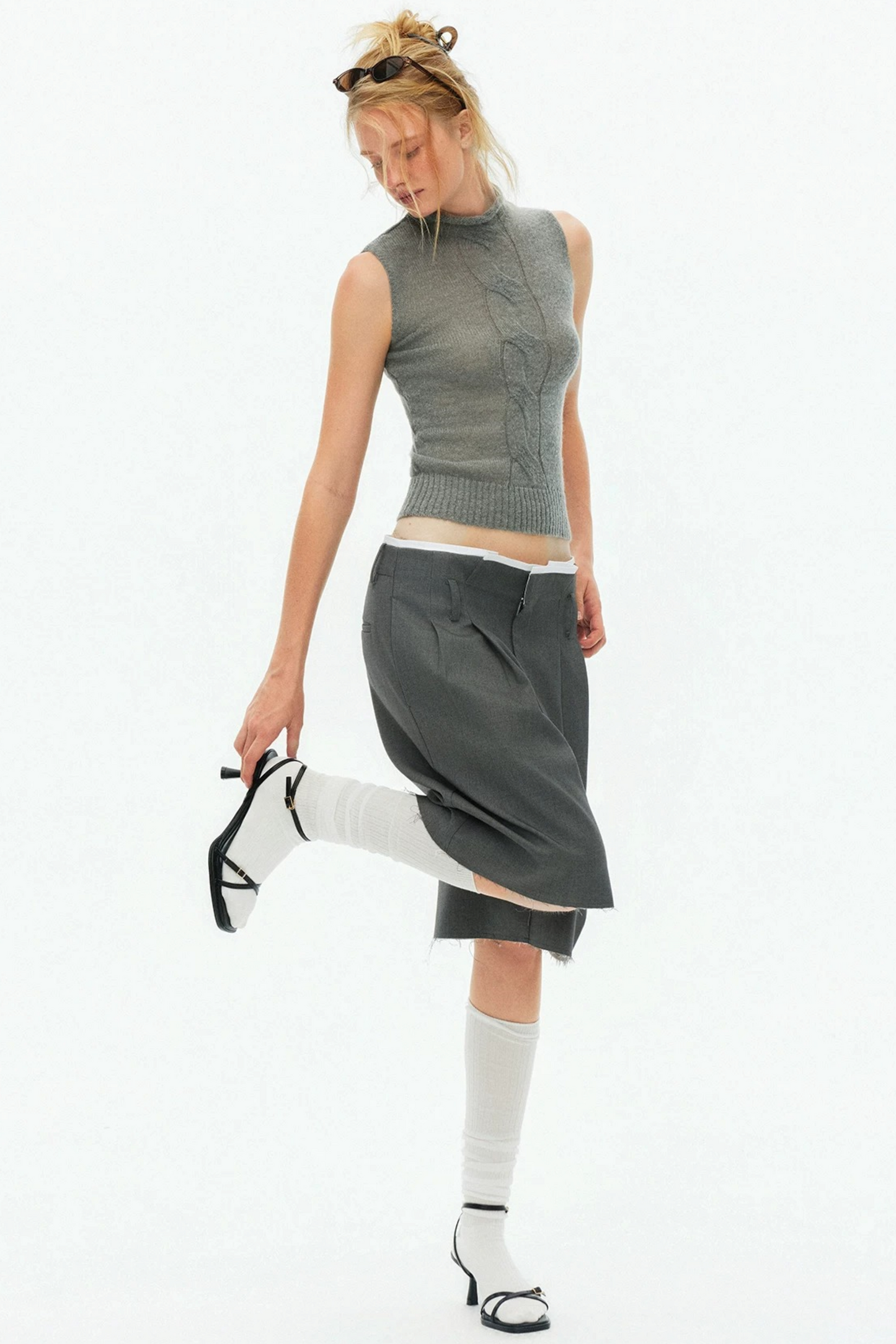 Tencel Wool Pleated Pants