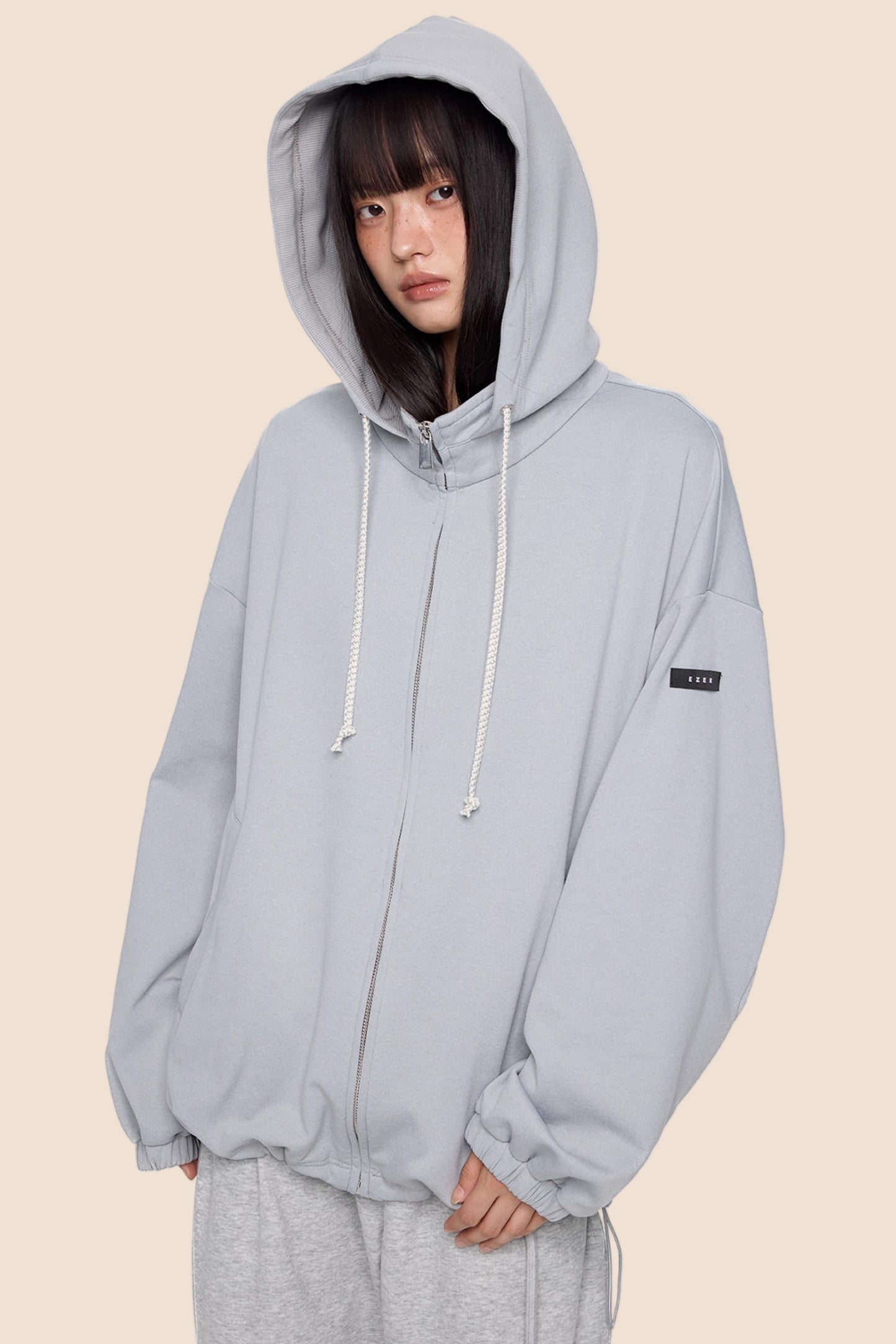 Vintage Drawstring Hoodie Jacket