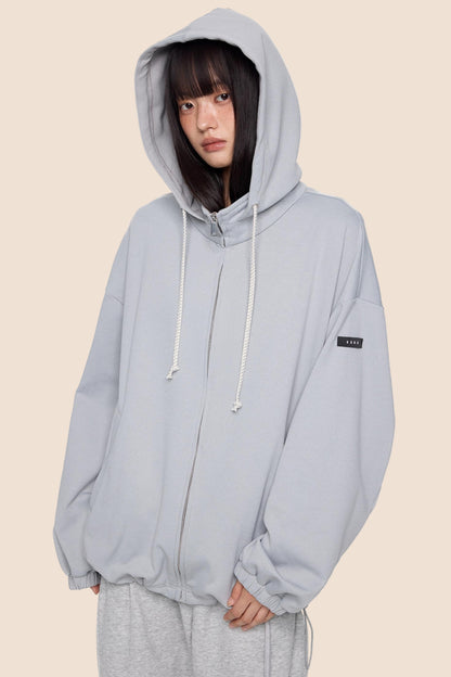 Vintage Drawstring Hoodie Jacket