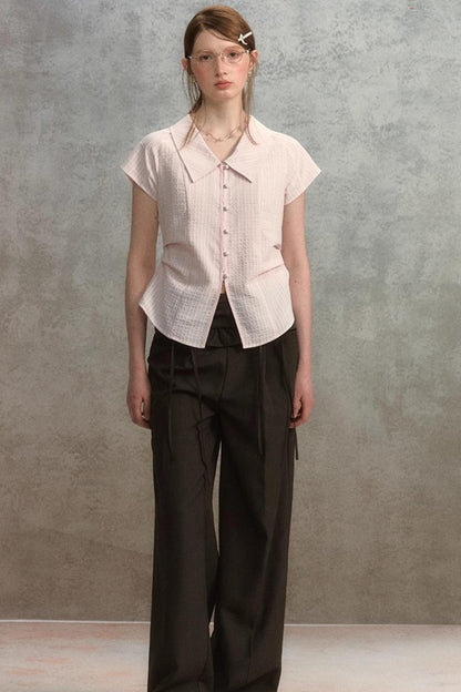 Chic Pink Striped Slim Fit Shirt