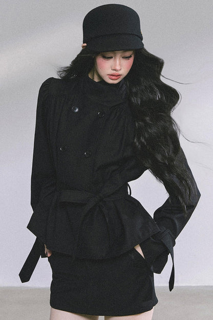 French Autumn Coat & Skirt Set-Up