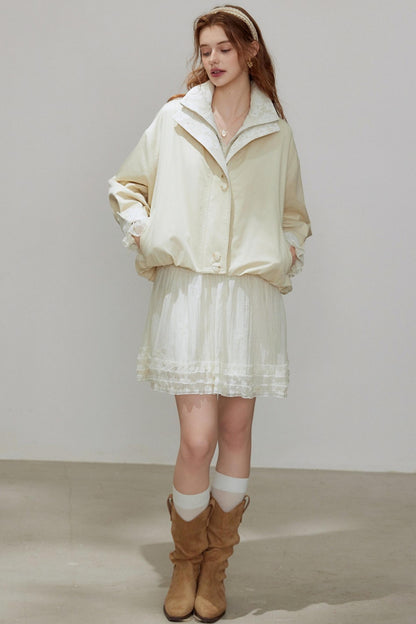 Lace Autumn Trench Coat