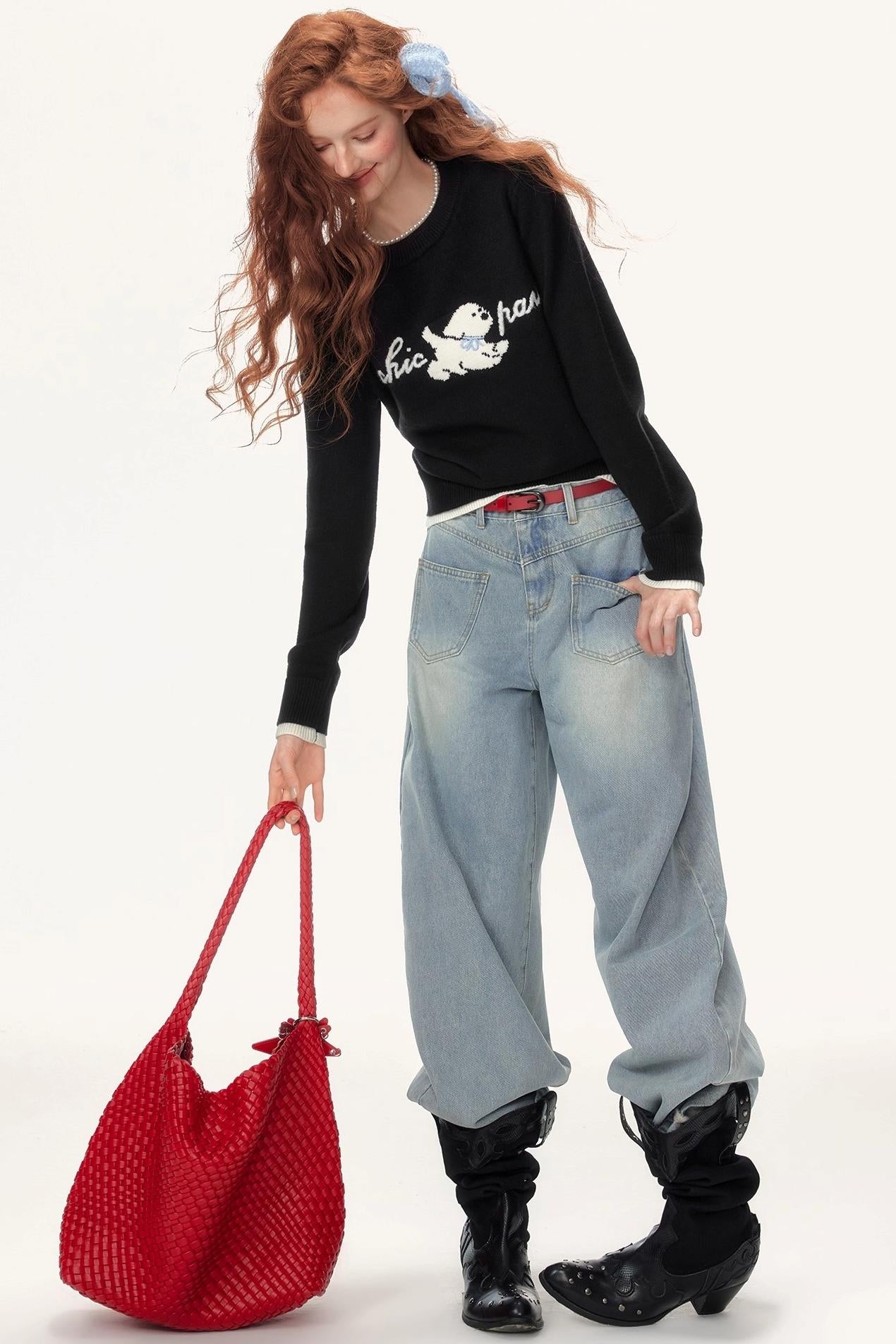 Winter Sweet Knit Sweater Girl