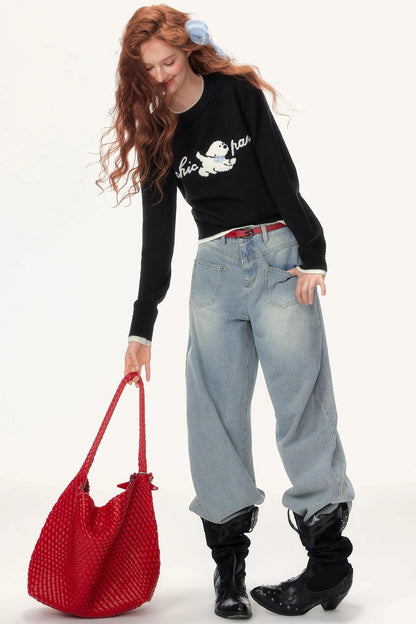 Winter Sweet Knit Sweater Girl