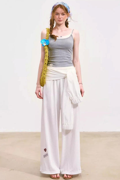 Airy Linen Wide-Leg Pants