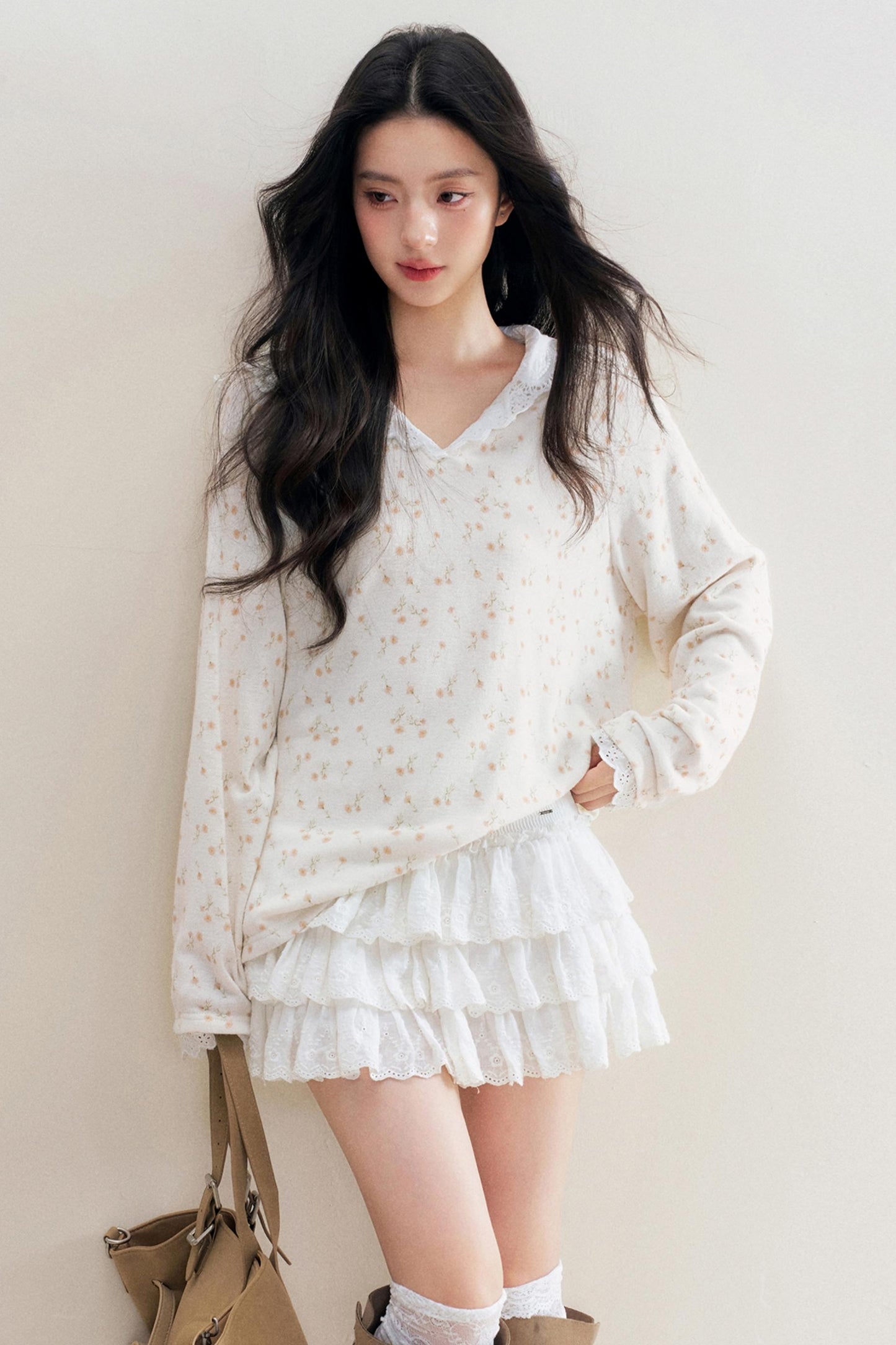 Floral Nocturne Long T-Shirt